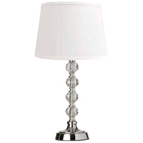 Amli 17 1/2"H Polished Chrome w/ Cut Crystal Ball Table Lamp | LampsPlus.com