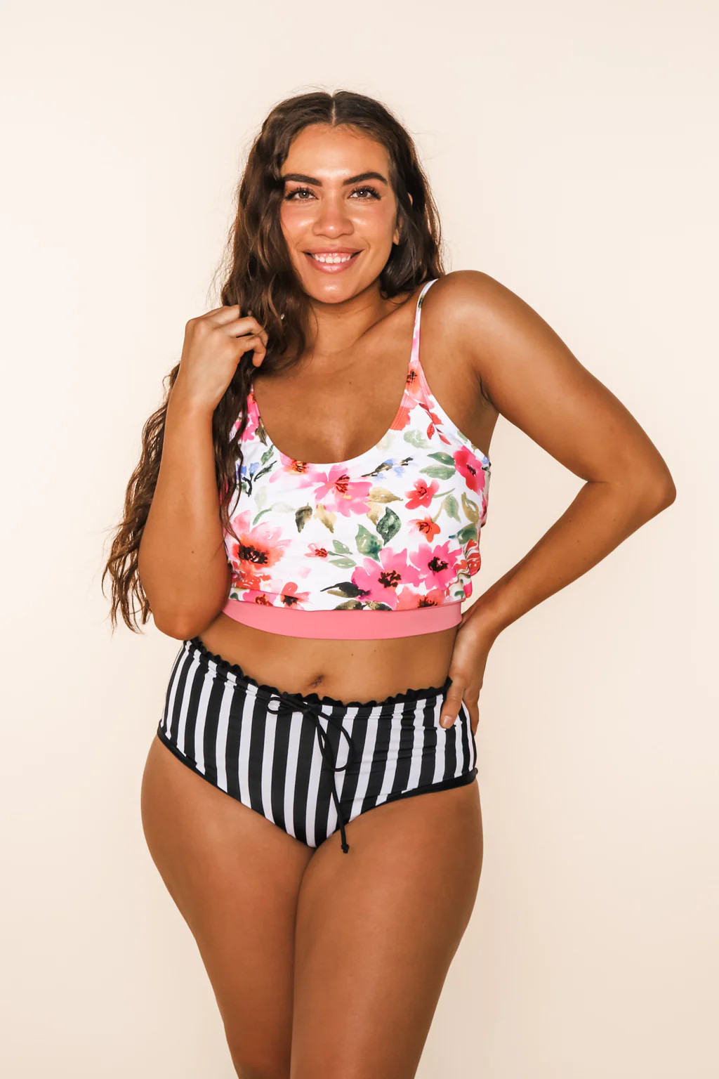 The Lounger Top | Pink Floral | Final Sale | Coral Reef Swim