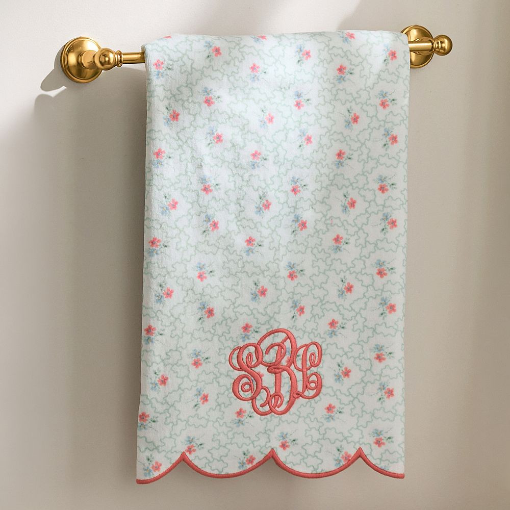 Hill House Home Clematis Scallop Bath Towel | Pottery Barn Teen