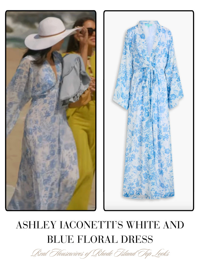 Ashley Iaconetti's Blue and White Floral Dress 

 