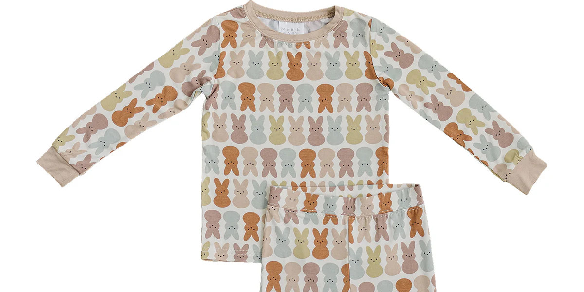 Blush Bunny Bamboo Two-piece Cozy Set | Mebie Baby