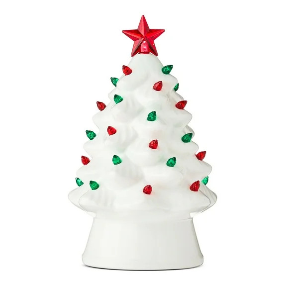 Mr. Christmas Decorative 8-inch Nostalgic White Ceramic Tree | Walmart (US)