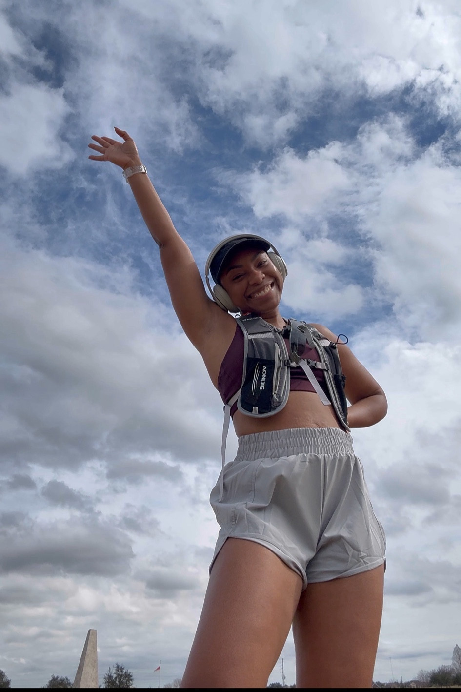 What I wear to run! Sharing my running vest, white workout/running shoes (love my Hokas), my favorite headphones to workout in, Apple Watch band and of course my  sports bra and running shorts! 

#LTKfindsunder100 #LTKfitness #LTKfindsunder50