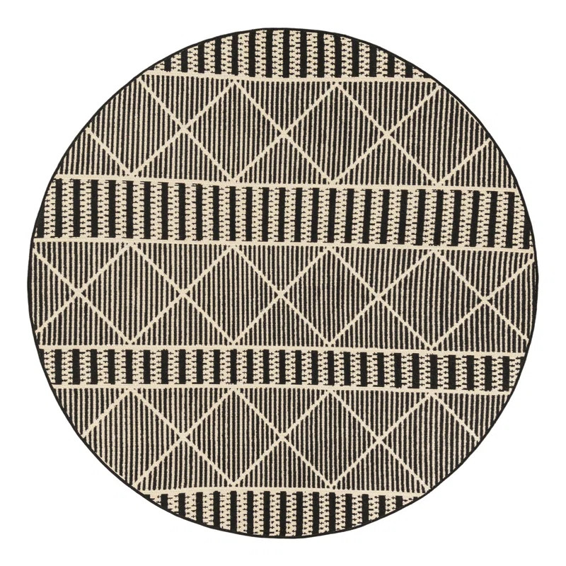 Black_Unique Loom Dalyan Outdoor Trellis Rug | Wayfair North America