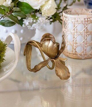 x Mrs. Southern Social Iris Brass Single Candleholder | Dillard's