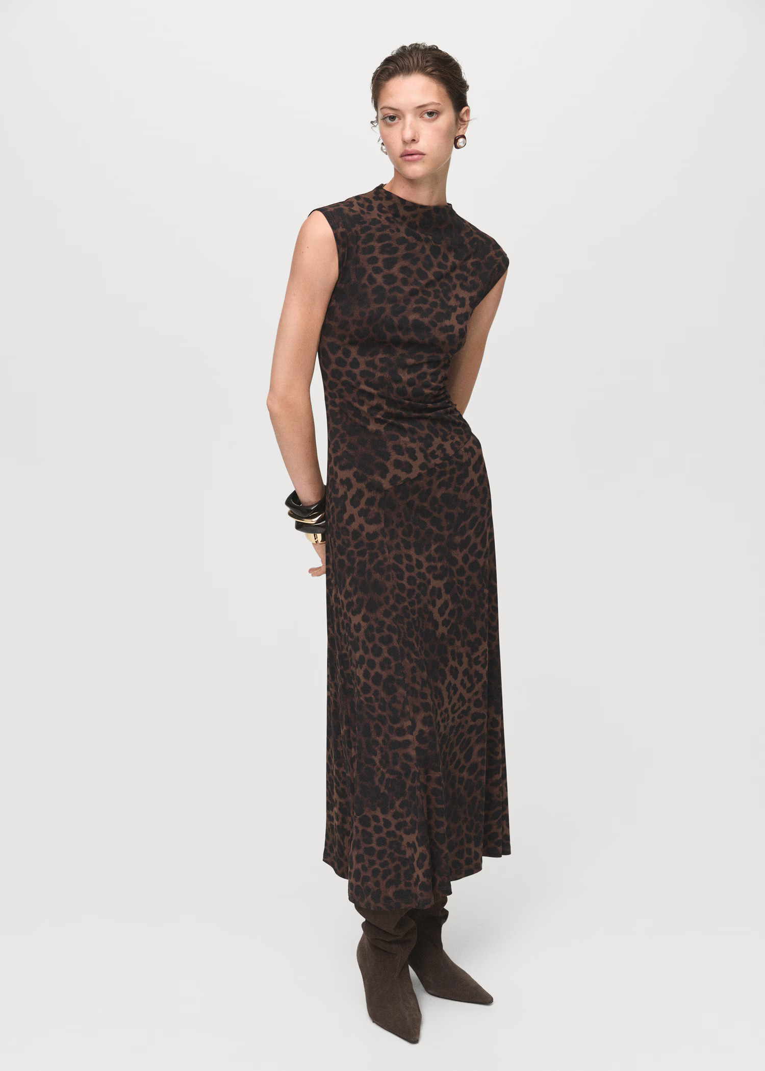 Leopard-print fitted dress | Mango (US/MX/AU)