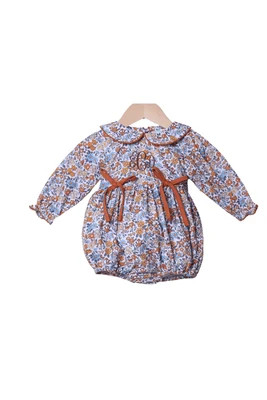 Fall Floral Bow Bubble | The Smocked Flamingo