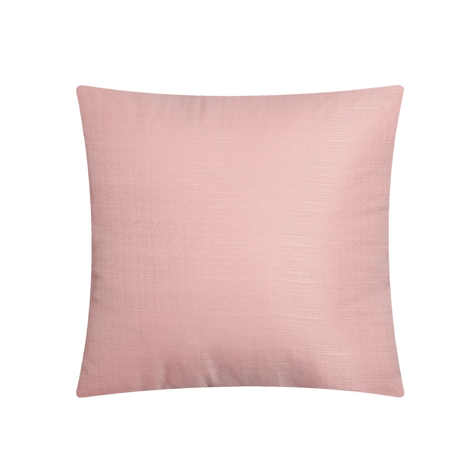 Mainstays Solid Decorative Throw Pillow, 16" x 16", Blush | Walmart (US)