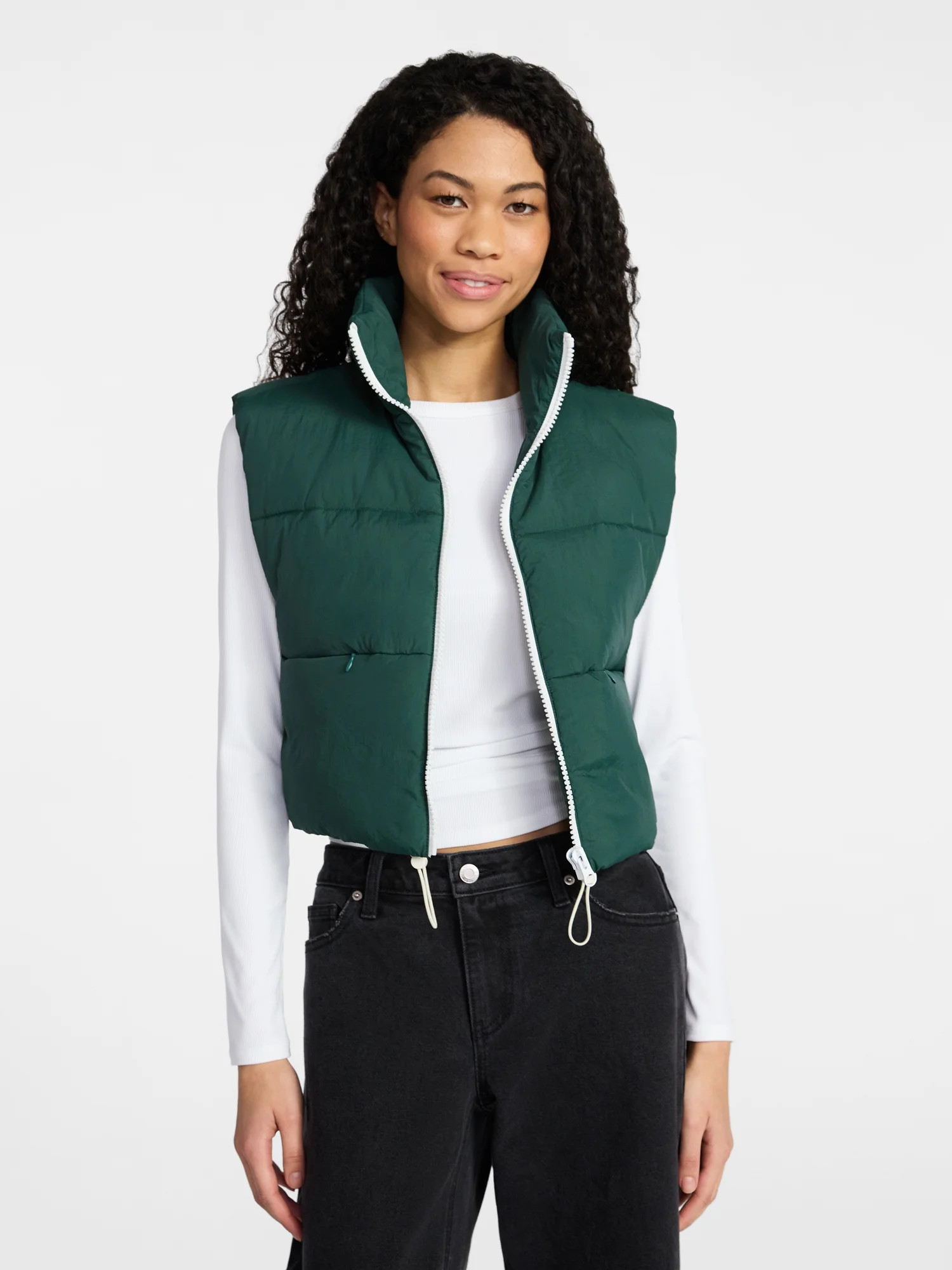 No Boundaries, Puffer Vest, L/XL, Aventurine | Walmart (US)