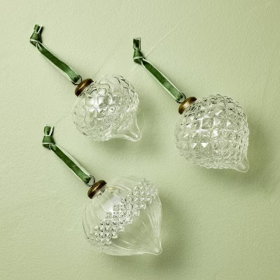 Ornate Glass Bulb Christmas Tree Ornaments (Set of 3) - Hearth & Hand™ with Magnolia | Target