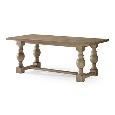 Maven Lane Leon Traditional Wooden Dining Table in Antiqued Grey Finish | Target
