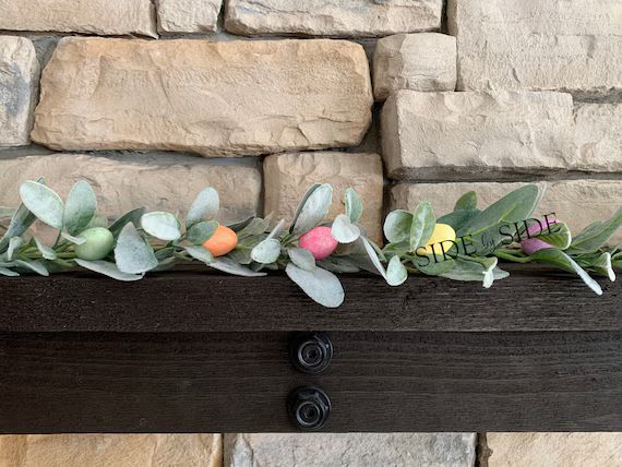 Whimsy Easter Garland Easter egg garland lambs ear garland | Etsy | Etsy (US)