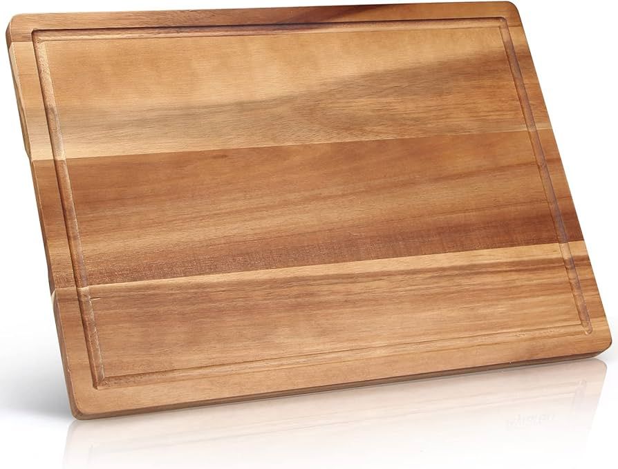 17" Best Acacia Wood Cutting Board for Kitchen Large Charcuterie Board Wooden Chopping Boards But... | Amazon (US)