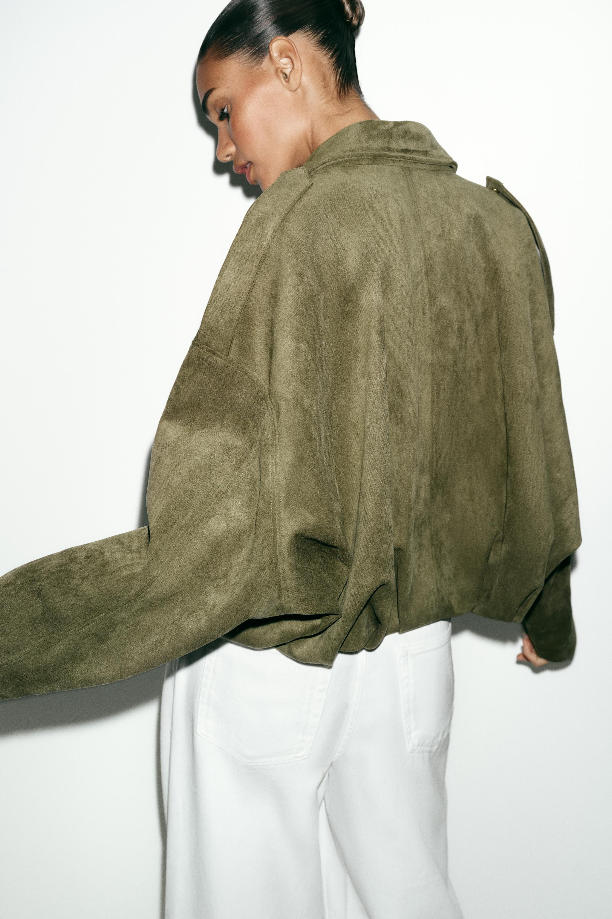 SUEDE EFFECT BOMBER JACKET | Zara AU