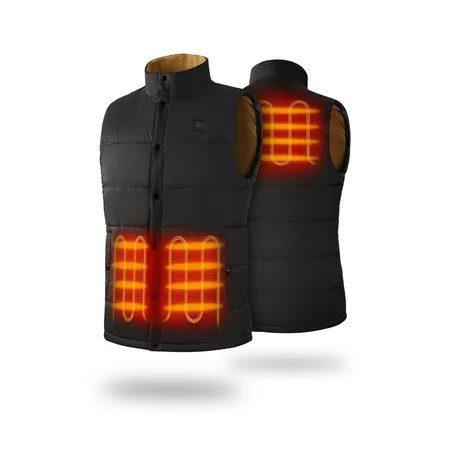 ORORO Puffer Lightweight Heated Vest for Men with Battery Heating Vest for Winter Outdoors (Black M) | Walmart (US)