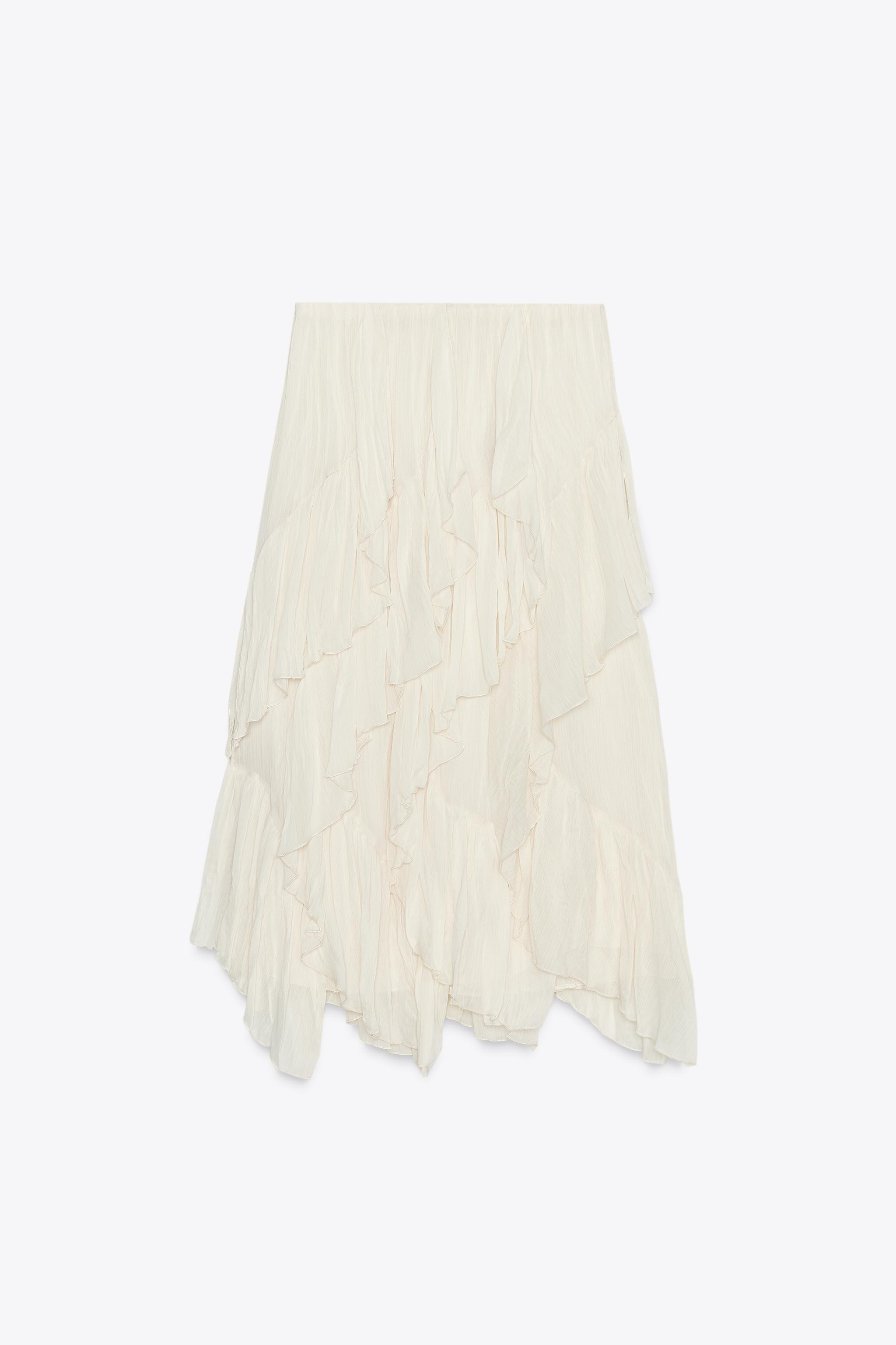 ZW COLLECTION COTTON GAUZE SKIRT | Zara US