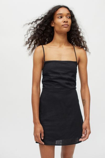 Urban Renewal Eco Linen Smocked Back Mini Dress | Urban Outfitters (US and RoW)