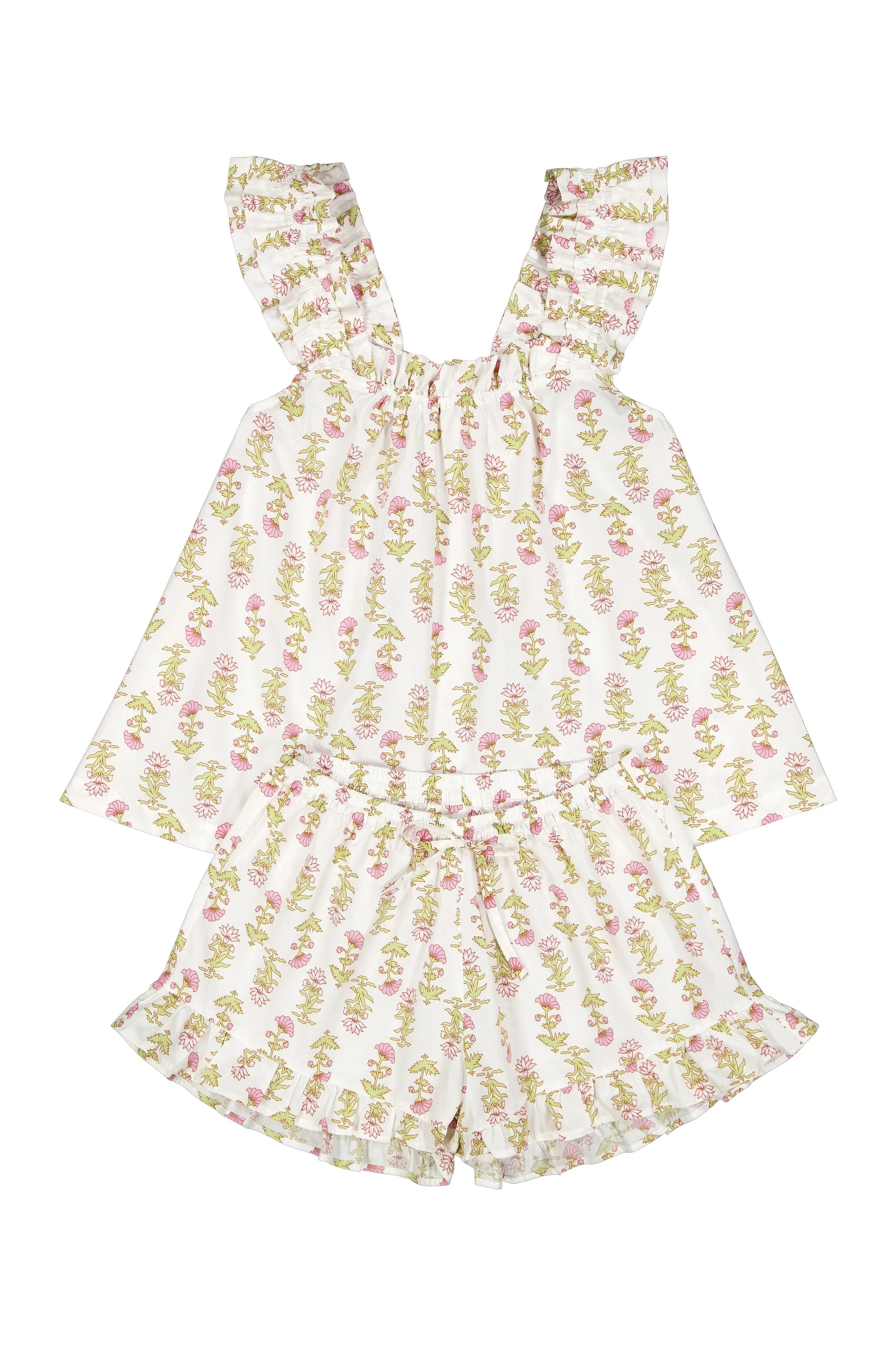 Nicolette Sleep Set - Cotton - Lotus Flower | Piyama US