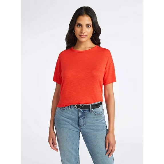 Sofia by Sofia Vergara Women's and Women's Plus Size Sofia Tee with Short Sleeves, Sizes XS-4X | Walmart (US)