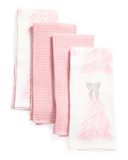 Set Of 4 Bow Forest Kitchen Towels | Marshalls