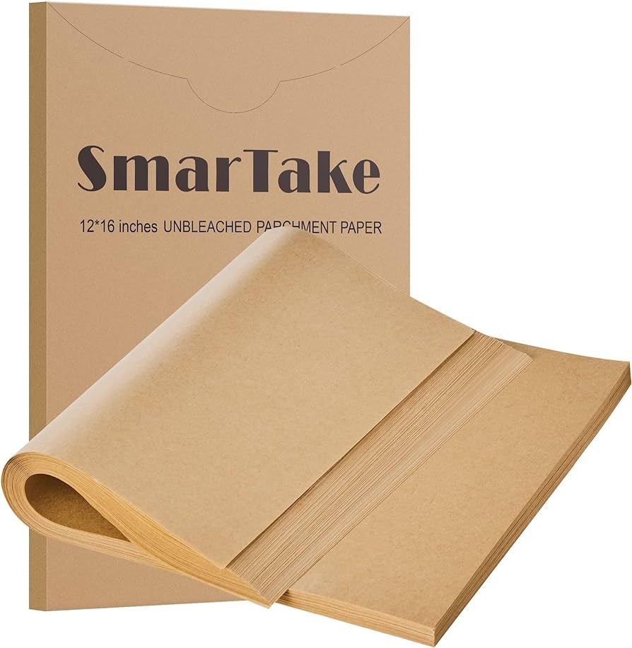 SMARTAKE 200 Pcs Parchment Paper Baking Sheets, 12x16 Inches Non-Stick Precut Baking Parchment, P... | Amazon (US)