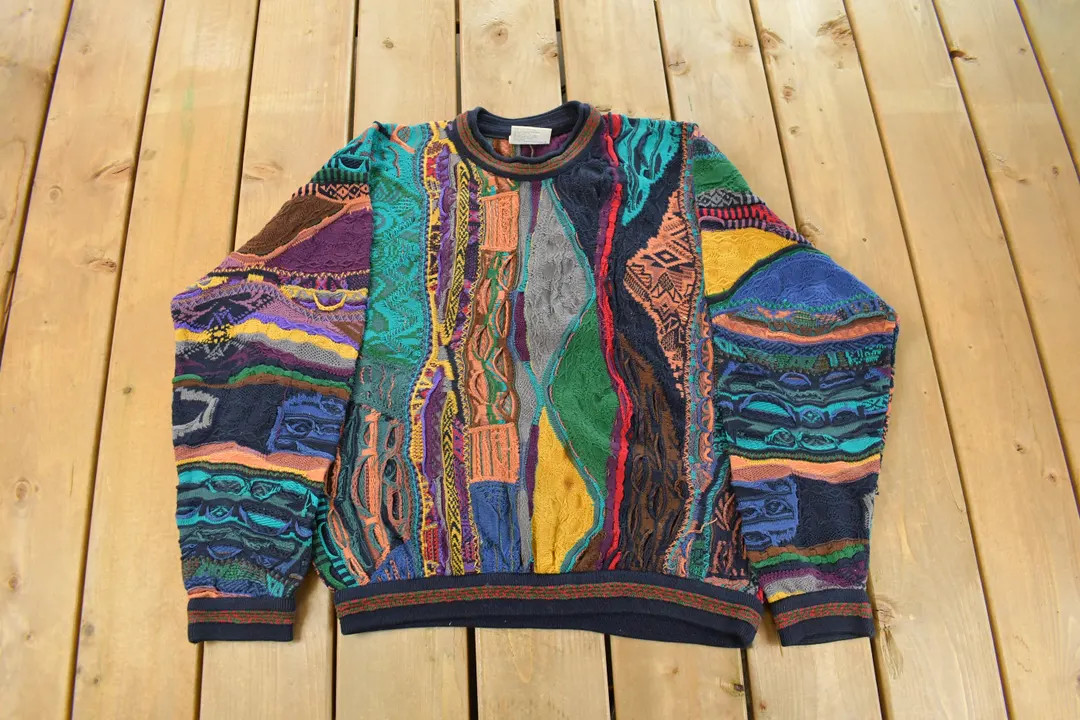 Vintage 1990s Coogi 3D Knit Abstract Crewneck Sweater Men's Medium / 90s Crewneck / Biggie Sweate... | Etsy (US)