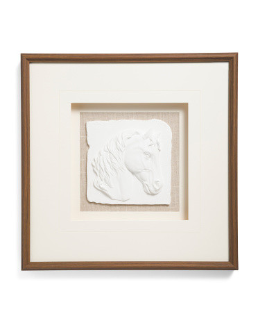 22x22 Resin Horse Art With Linen Mat | Home | Marshalls | Marshalls