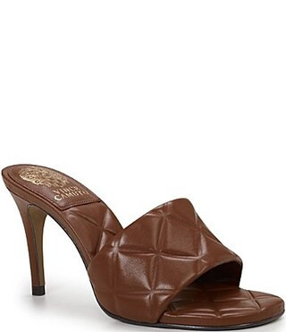 Vince Camuto Brycen Leather Dress Slides - 6.5 | Dillard's