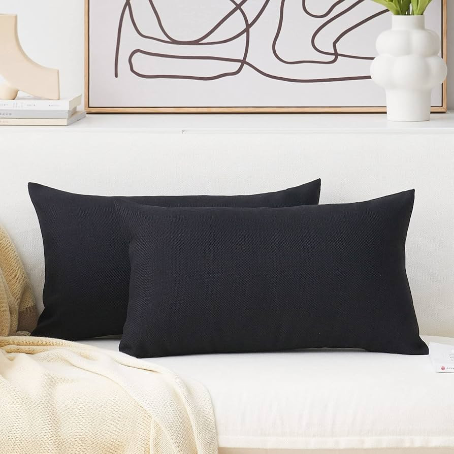 Home Brilliant Rectangle Throw Pillow Decorative Throw Pillow Covers for Couch Oblong Pillows, 12... | Amazon (US)