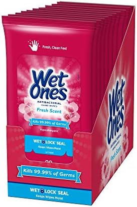 Wet Ones Antibacterial Hand Wipes, Fresh Scent, 20 Count (Pack of 10), Packaging May Vary | Amazon (US)