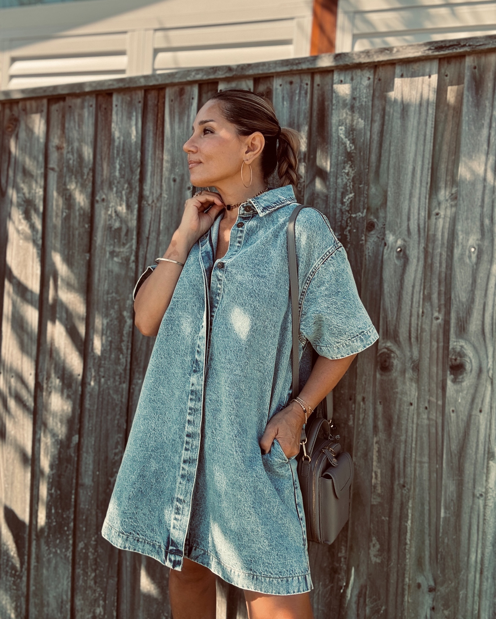 The perfect little denim dress 💙

#LTKootd #LTKPetite #LTKOver40