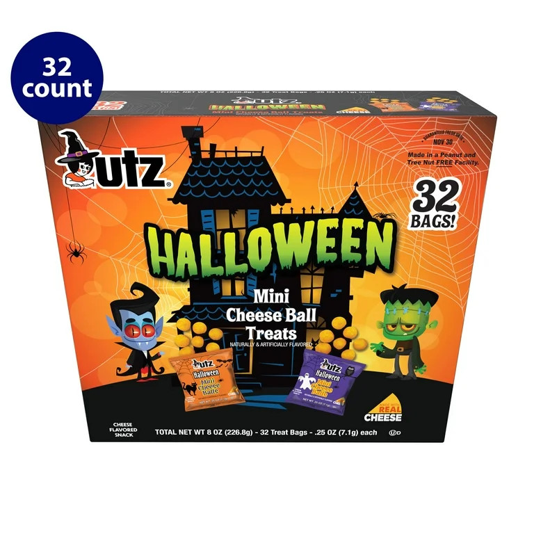 Utz Halloween Mini Cheeseball Treats, 0.25 oz, 32 Count | Walmart (US)