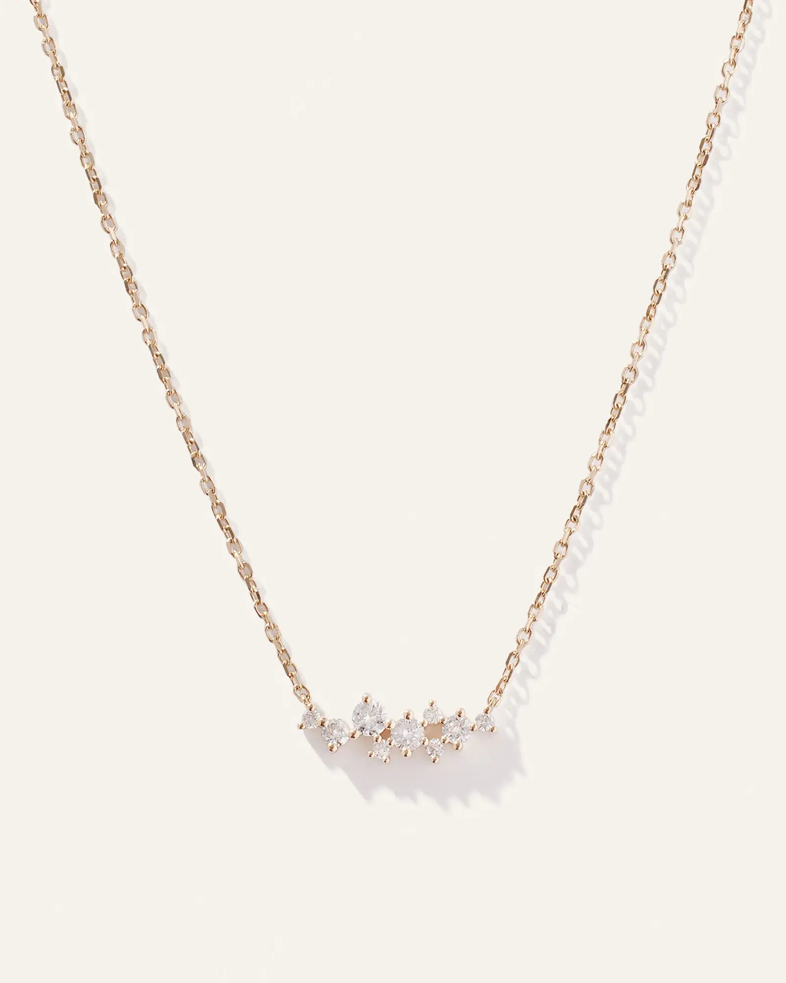 14K Gold Diamond Scatter Necklace in Yellow Gold | Quince