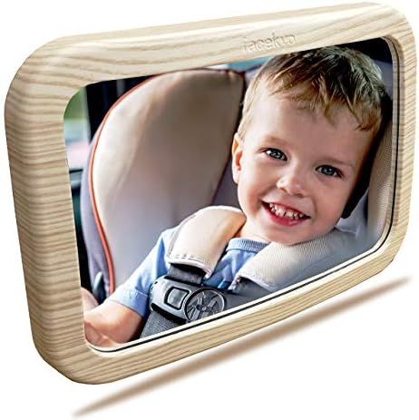 Baby Mirror for Car | Baby Car Mirror | Huge Wide-Angled Without Shaking |TPU Soft Frame | Whitle... | Amazon (US)