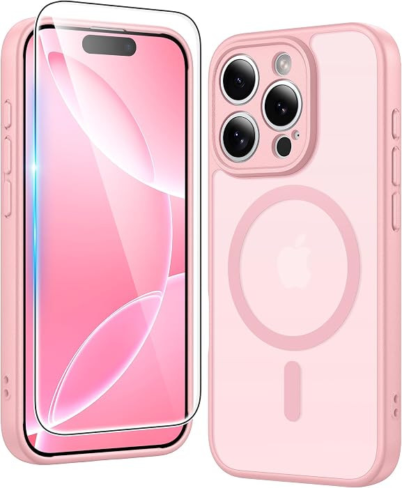 FNTCASE for iPhone 16 Pro Case: Matte Magnetic Phone Cases with Screen Protector Compatible with ... | Amazon (US)