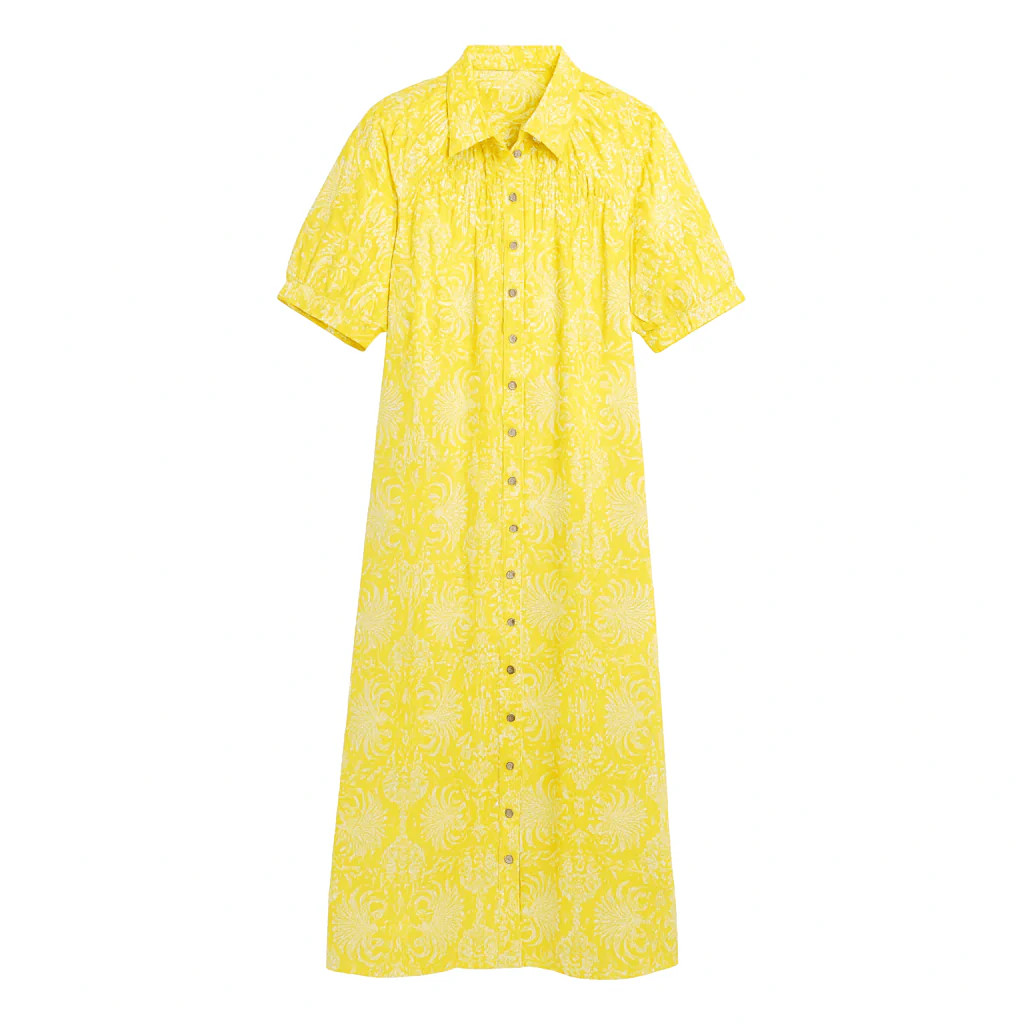 Citron Gilded Palm Oasis Dress | Sunshine Tienda