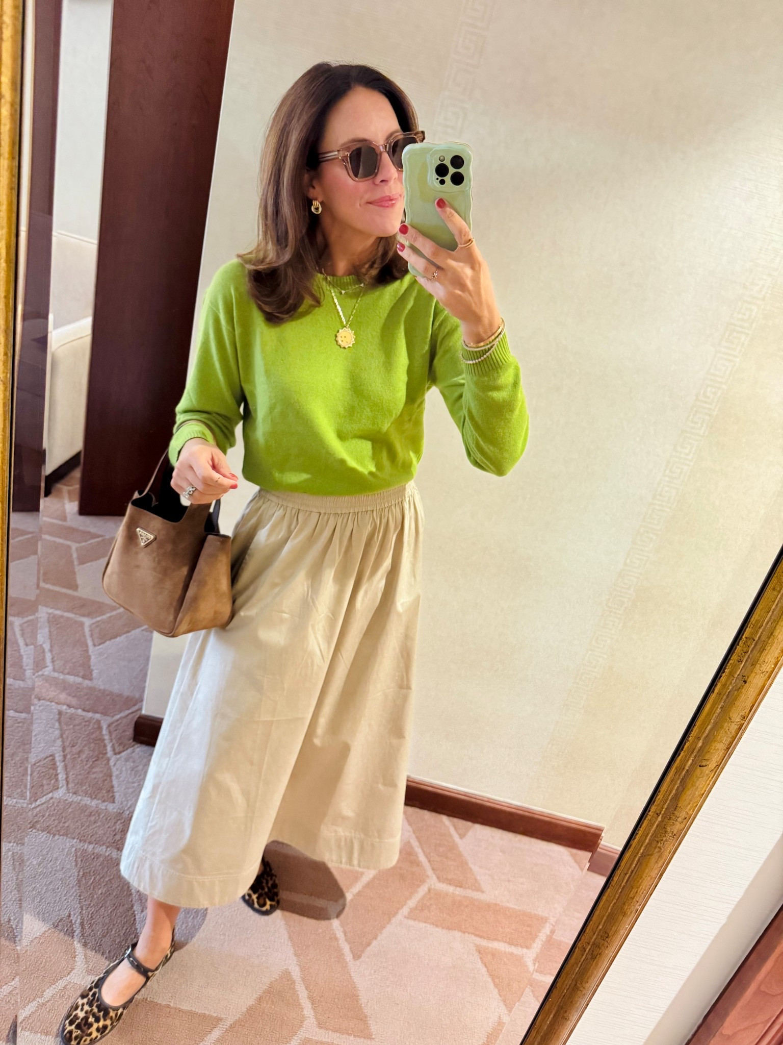 Sweater runs big, size down. 

Skirt is Ann mashburn, can’t link on LTK

#LTKStyleTip #LTKOver40 #LTKSeasonal