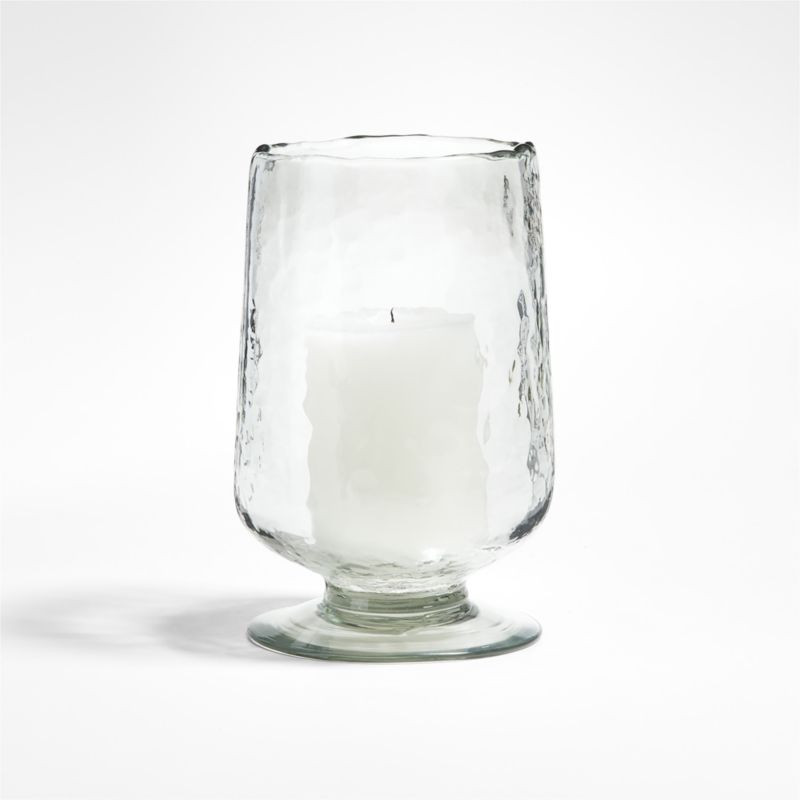 Bergen Medium Glass Hurricane Candle Holder + Reviews | Crate & Barrel | Crate & Barrel