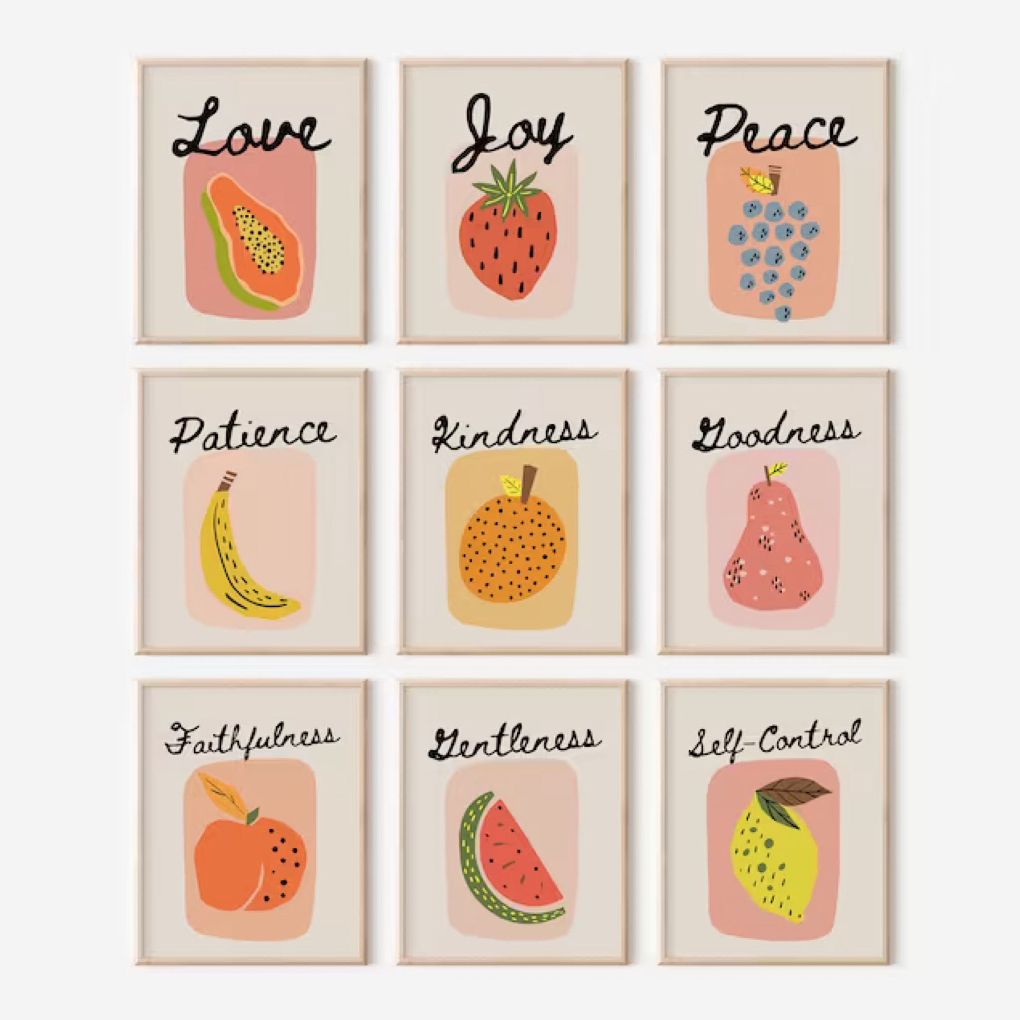 Fruits of The Spirit Bible Verse Wall Art Kid’s Room Decor 

#LTKkids #LTKhome #LTKbaby