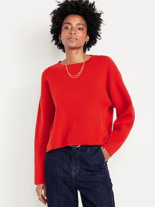 SoSoft Cropped Crew-Neck Sweater | Old Navy (US)