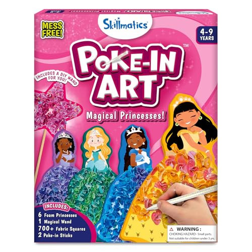 Skillmatics Poke-in Art - Magical Princesses, Mess-Free Fun for Kids, DIY Wood Craft Kits, Creative Activity, Easter Gifts for Girls & Boys Ages 4, 5, 6, 7, 8, 9 | Amazon (US)