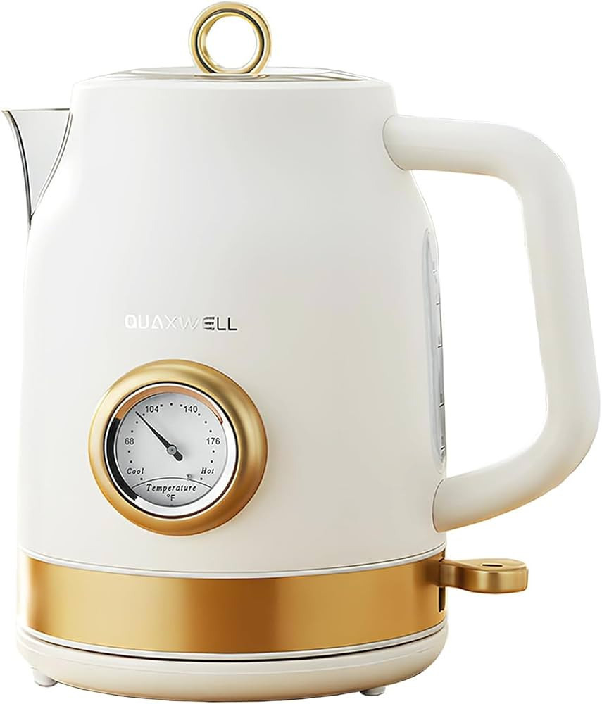 Retro Electric Kettle, 1.7L 304 Stainless Steel Tea Kettle with Temperature Gauge, 1500W Fast Boi... | Amazon (US)