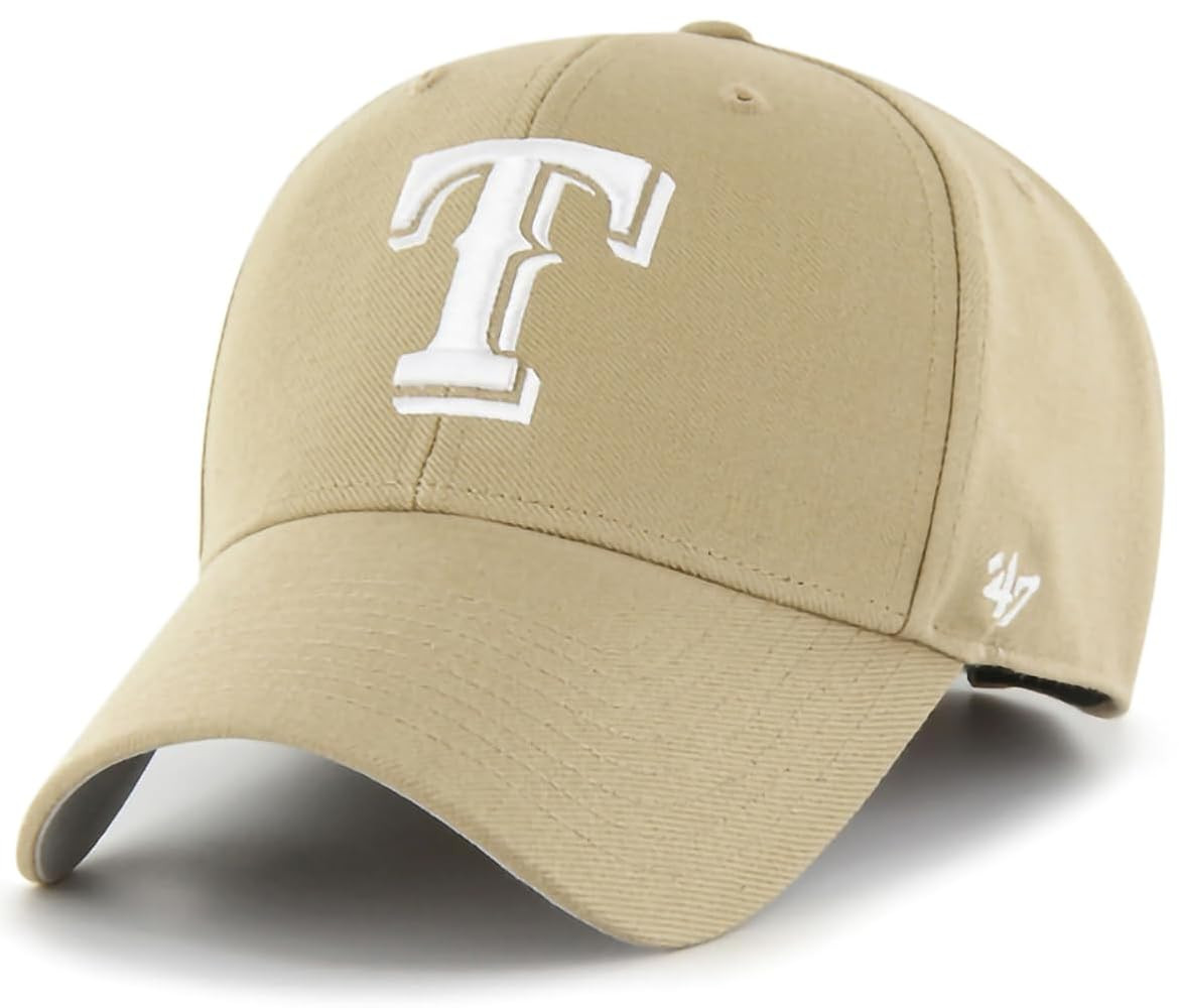 47 MLB Khaki White Primary Logo MVP Adjustable Hat, Adult One Size Fits All | Amazon (US)