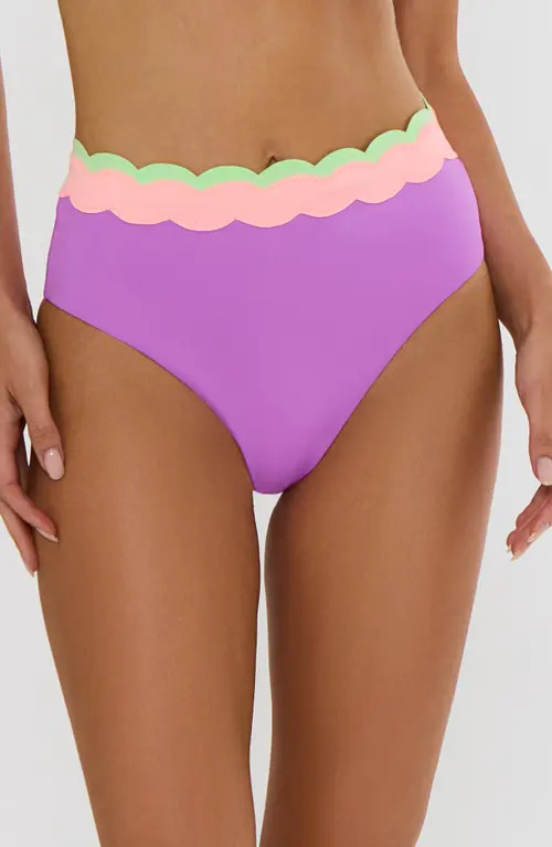Beach Riot Harriet High Waist Bikini Bottoms in Radiant Wave Colorblock at Nordstrom, Size X-Large | Nordstrom