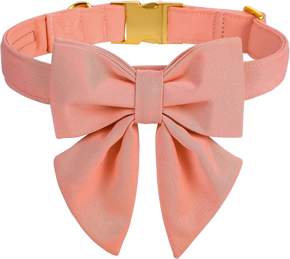 Maca Bates Dog Collar with Bow- Bow for Dog, 12 Solid Colors Sailor Bow Tie Adjustable Collar for... | Amazon (US)