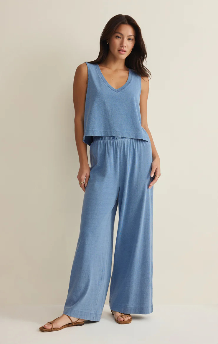 Sloane V-Neck Jersey Denim Tank | Z Supply