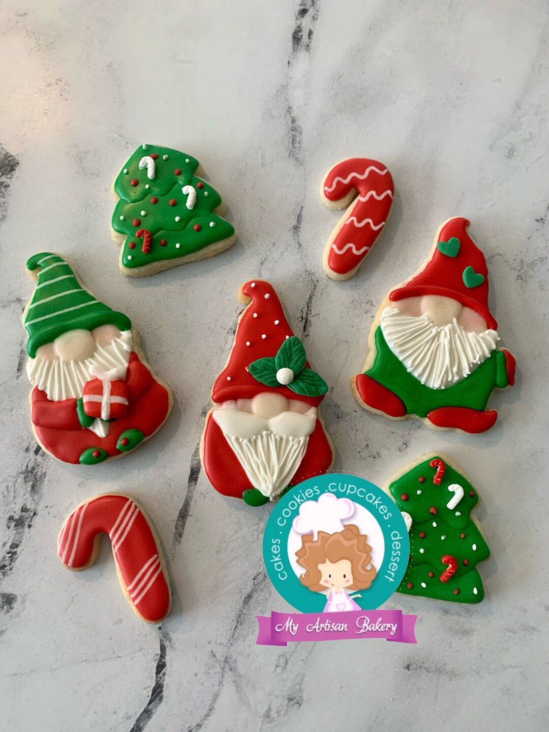 Gnome Christmas Cookies - Etsy | Etsy (US)