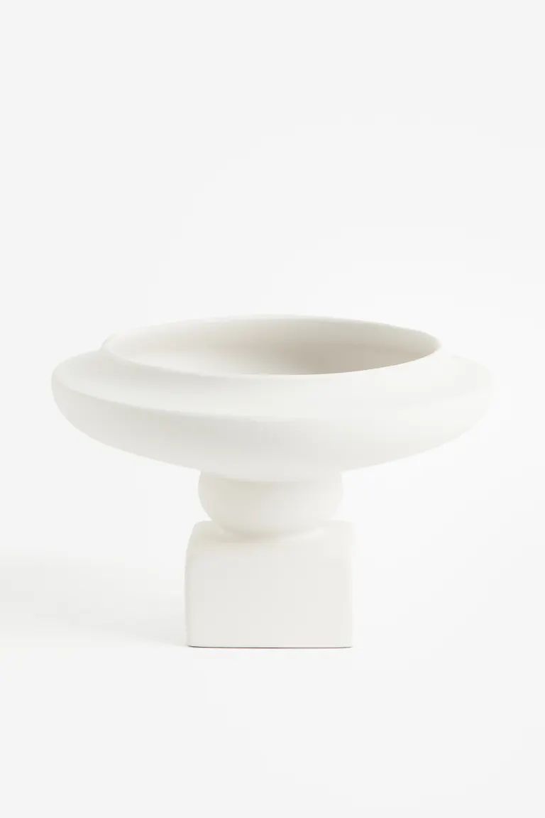 Stoneware Pedestal Bowl | H&M (US + CA)