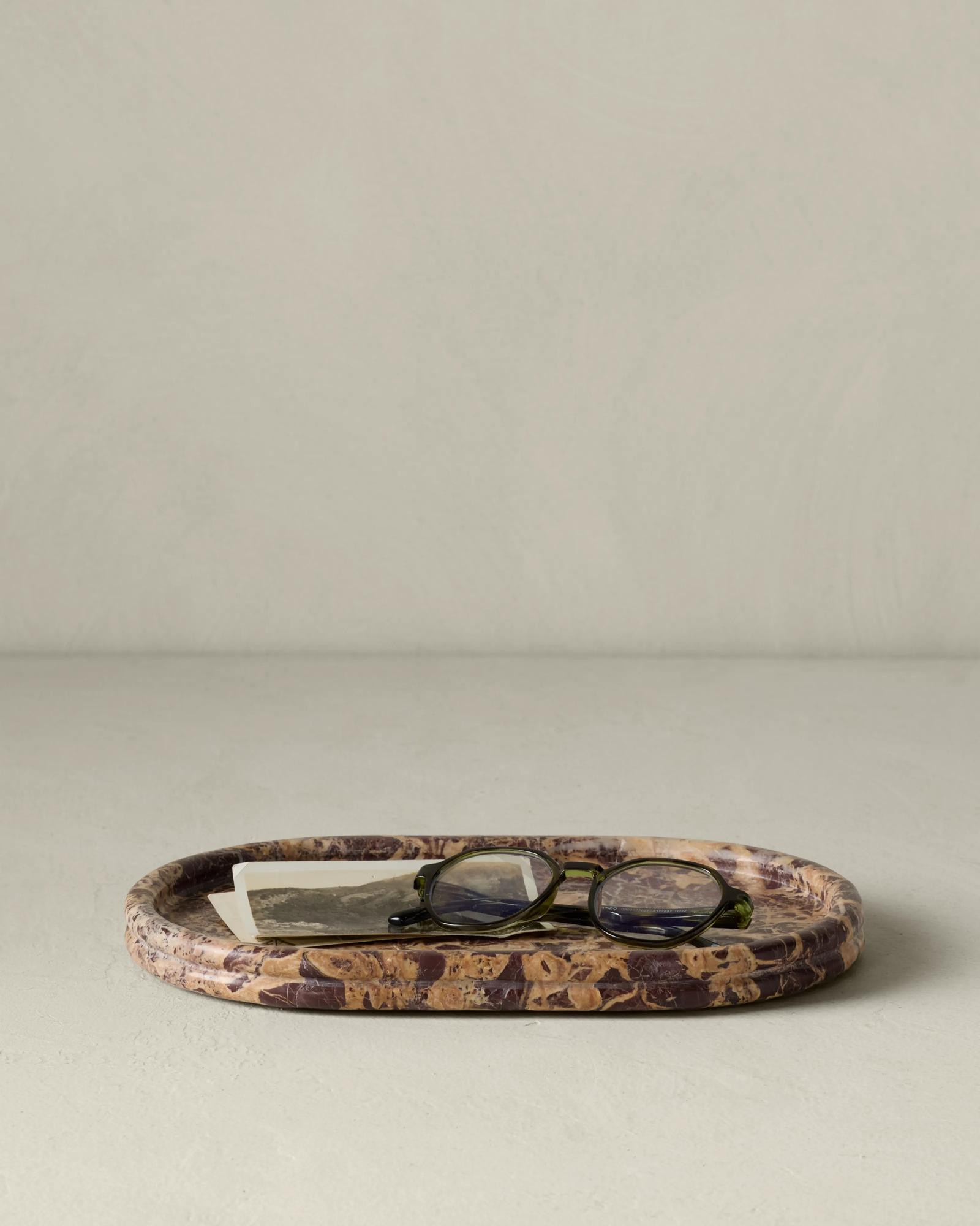 Venetia Marble Tray - Oxblood 11W x 0.8H x 5D | Joon Loloi