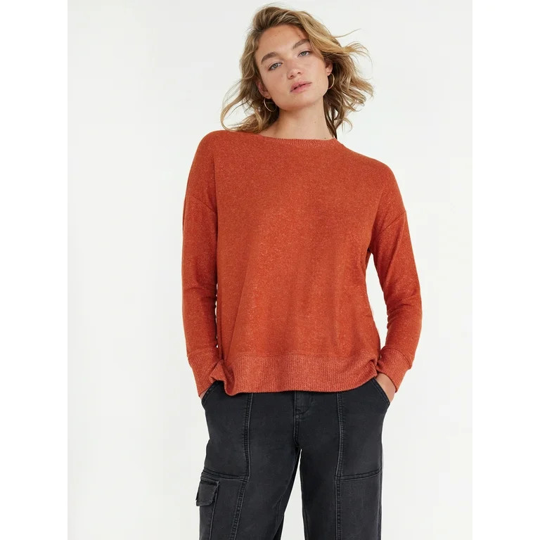 Time and Tru Women's Soft Hacci Knit Pullover, Sizes XS-XXXL | Walmart (US)